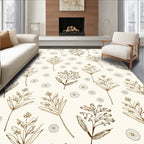 Botanical Branch Daisy Pattern Rug