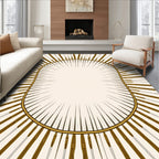 Radiant Sunburst Geometric Pattern Rug