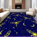 Yellow Insect Starry Sky Pattern Rug