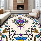Ornate Floral Vine Pattern Rug