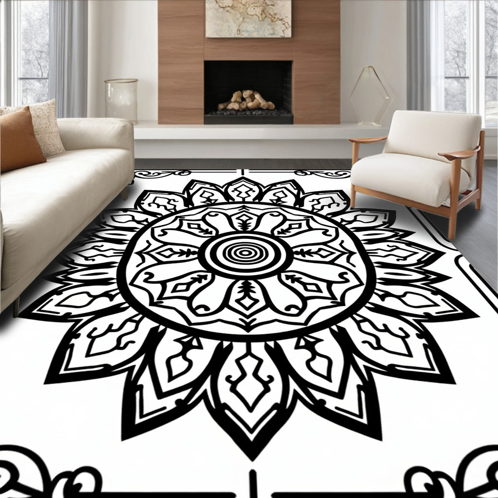 Ornate Mandala Patterned Rug