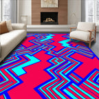 Bold Geometric Zigzag Pattern Rug