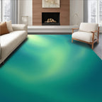 Abstract Aqua Streaks Rug