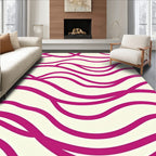 Bright Fuchsia Wave Pattern Rug