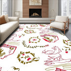 Whimsical red and gold foliage creatures Rug
