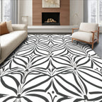 Art Deco Inspired Floral Pattern Rug