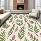 Delicate Botanical Floral Pattern Design Rug
