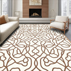 Abstract Vine Pattern Overlay Rug