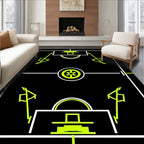Bold Neon Geometric Abstract Rug