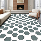 Geometric Hexagon Pattern Design Rug