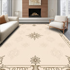 Ornate Scrollwork Repeating Floral Pattern Rug