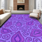 Purple Swirl Geode Pattern Rug