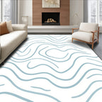Abstract Wavy Line Pattern Rug
