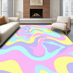 Pastel Swirl Abstract Flow Pattern Rug