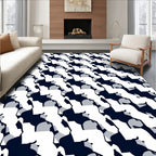 Modern Contour Shape Pattern Rug