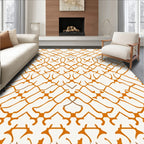 Orange Lattice Pattern Design Rug