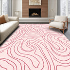Bold Pink Swirl Pattern Rug