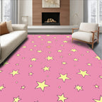 Pink Stars Pattern Design Rug