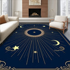 Celestial Sun Moon Star Pattern Rug