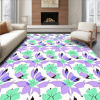 Pastel Floral Abstract Pattern Rug