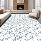 Interlocking Abstract Line Pattern Rug