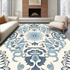 Ornate Floral Scrollwork Pattern Rug
