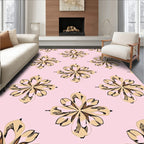 Patterned Floral Beige Pink Design Rug