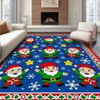 Whimsical Gnome Star Holiday Design Rug