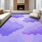 Lavender Swirl Abstract Pattern Rug