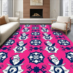 Whimsical Bird Floral Motif Rug