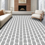 Abstract Grid Contemporary Pattern Rug