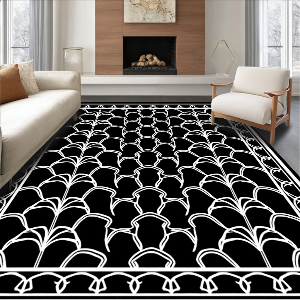 Art Deco Style Repeating Pattern Rug