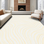 Serene Pale Yellow Flowing Lines Rug