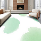 Abstract Green Watercolor Splatter Rug