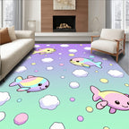Pastel Fish Cloud Pattern Design Rug