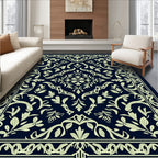 Ornate Floral Damask Pattern Rug