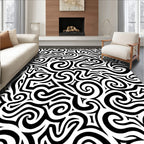 Bold Swirl Abstract Pattern Rug
