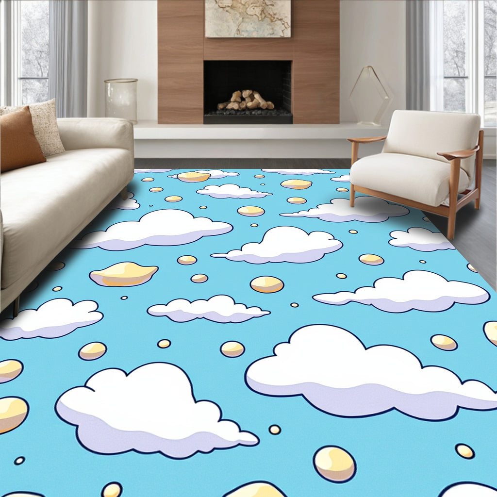 Cloudy Sky Whimsical Pattern Rug