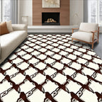 Diagonal Chain Link Pattern Rug