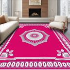 Geometric Burst Mandala Pattern Rug
