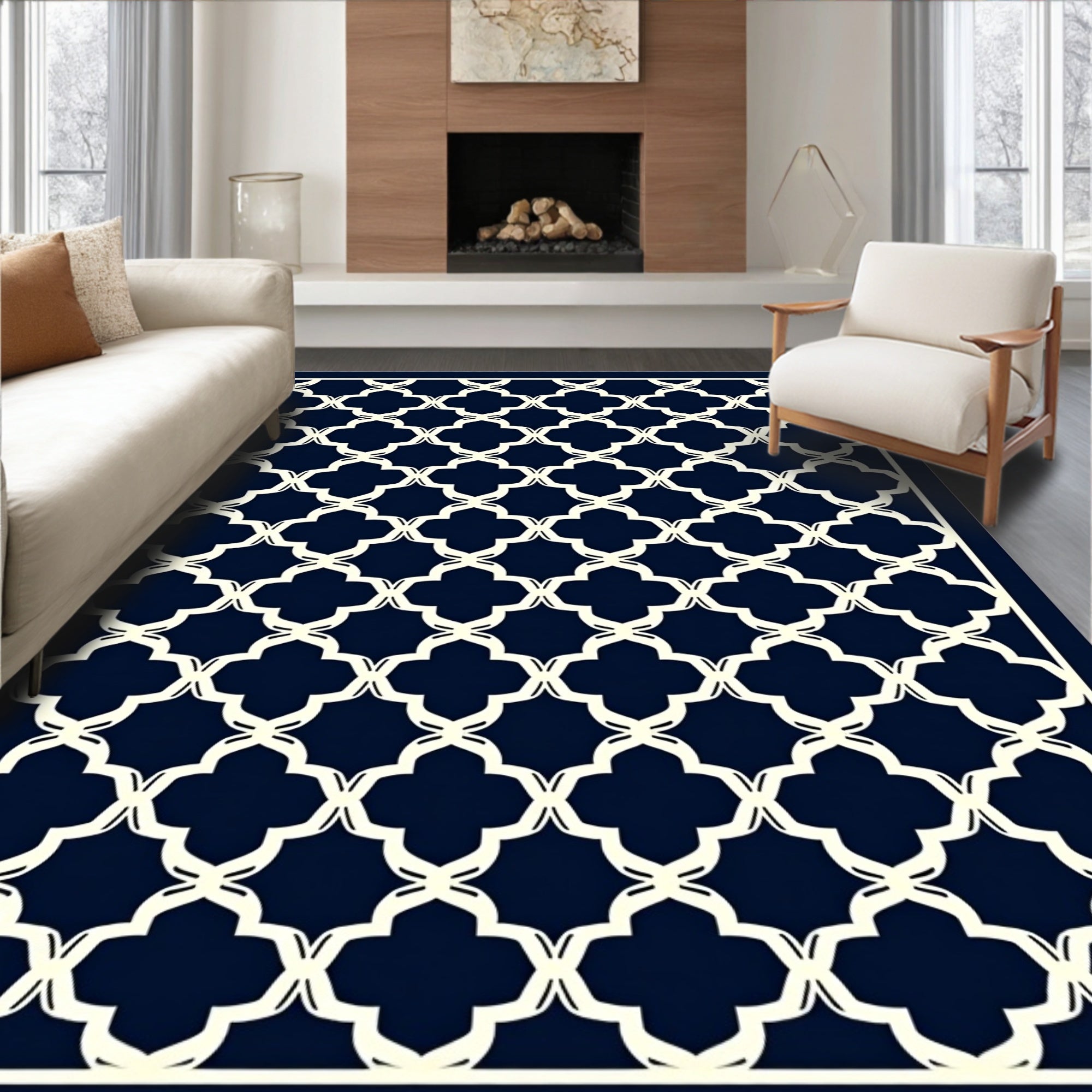 Classic Quatrefoil Pattern Rug