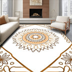 Retro Geometric Mandala Design Rug