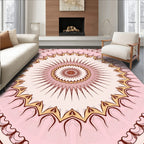 Ornate Rosette Mandala Pattern Design Rug