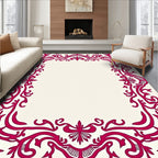 Ornate Floral Frame Design Rug