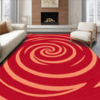 Red And Orange Swirl Pattern Rug